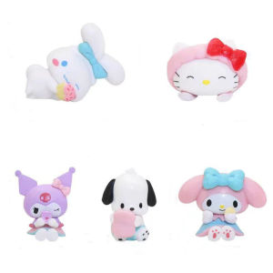 Isi 5 Kuromi Action Figure Topper Cake  Sanrio Karakter Action Plugin Kue