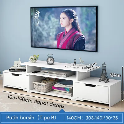Meja Tv Kayu Meja Tv Adjustable Rak Tv Minimalis Bufet TV Modern Lemari 190cm