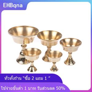 [COD] EHBqna KITCHEN Multi-Size Golden copper Alloy candle Holder แท่งเทียนประดับบ้าน