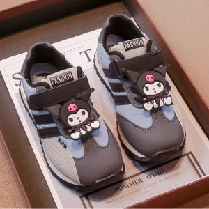 Christmas Gift Halloween Cartoon Kuromi Girls Casual Shoes Sanrio Kids Kawaii Anime Fashion Sports Shoes New Autumn Lightweight Soft Bottom Running Shoes