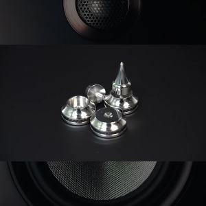 ขาตั้งแยกลำโพง ATAUDIO HiFi คาร์บอนไฟเบอร์ สแตนเลส สำหรับเครื่องขยายเสียง CD ขาตั้งกันกระแทก