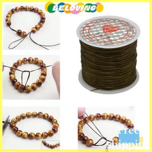 Beloving Flash Sale 50เมตรแข็งแรงยืดเส้นลวดยืดหยุ่นเชือกสร้อยข้อมือสร้อยคอลูกปัดสตริง0.5มิลลิเมตร