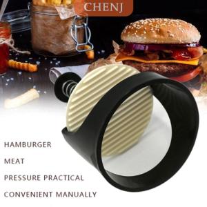 [COD] CHENJ 1PC Burger Press ปรับ hamburger Patty Maker Non Stick Patty ทำแม่พิมพ์