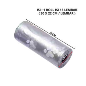 Kantong Platik Sampah Poop Hewan Peliharaan Motif Jejak Kaki Refil Kantonng Pup Kotoran Anjing Kucing motif Kaki Organik Biodegradeable Murah PST