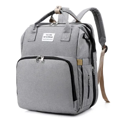 XPERO Diaper Bag Backpack，Mummy Bag with Crib Diaper Bag Travel Bag with Baby Bed Crib Travel Baby Bag Crib Mommy Bag 2-in-1 Multifunctional Backpack Diaper Bag Crib Mummy Backpack