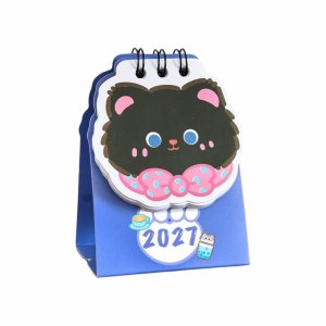 FLYING Mini 2027 Desk Calendar Coil Schedule Mark Daily Planner Cartoon Cat Schedule Planner Office Desk Accessories