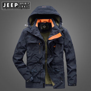 JEEP SPIRIT 1941 ESTD Mens Jacket Mens Long Sleeve Jacket Handsome Military Mens Jacket Windbreaker Jacket Tactical Jacket Mens Jacket Walking Jacket