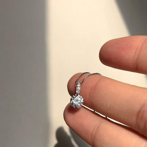 Hmeme Shiny Water Drop Shaped Necklace For Women Zircon Water Drop Pendant Clavicle Chain Necklace Valentines Day Gift Wedding Party Jewelry