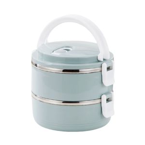 GTRBFDS Stainless Steel Insulated Lunch Box Stackable Round Food Container Box Durable Large Capacity Food Thermal Jar for StudentsOffice Worker