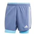 adidas Running Own The Run 3-Stripes 2-in-1 Shorts Men Blue IK4980. 