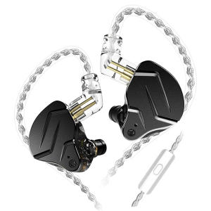 KZ ZSN Pro X IEM in Ear Monitor Wired Gaming Earbuds HiFi KZ Headphones with Hybrid Dual Driver 1ba 1dd High Fidelity Musician in-Ear Earphone with Detachable Tangle-Free Cable