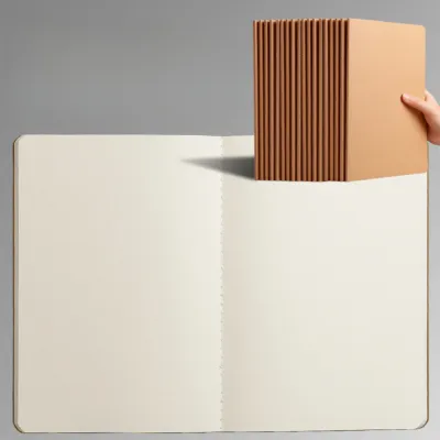 Thread Stitch Black Brown Kraft Notebook A4/A5/B5 Blank Checkered & Horizontal Line Thick Drawing Stationery Planner Pad