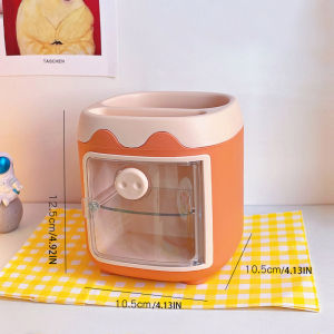 Tempat Pena dengan Laci Desk Storage Organizer Tempat Alat Tulis Aesthetic Lucu