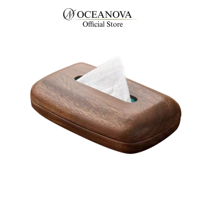 [SG Stock] OCEANOVA Premium Wooden Tissue Box Simple Bread Tissue Box Desktop Paper Box Hotel Restaurant Napkin Wooden Box Storage Box