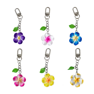 Cheerful Egg Flower Keychain Cute Acrylic Design Lightweight Decorative Accessory For Summer Bags Keys Backpacks