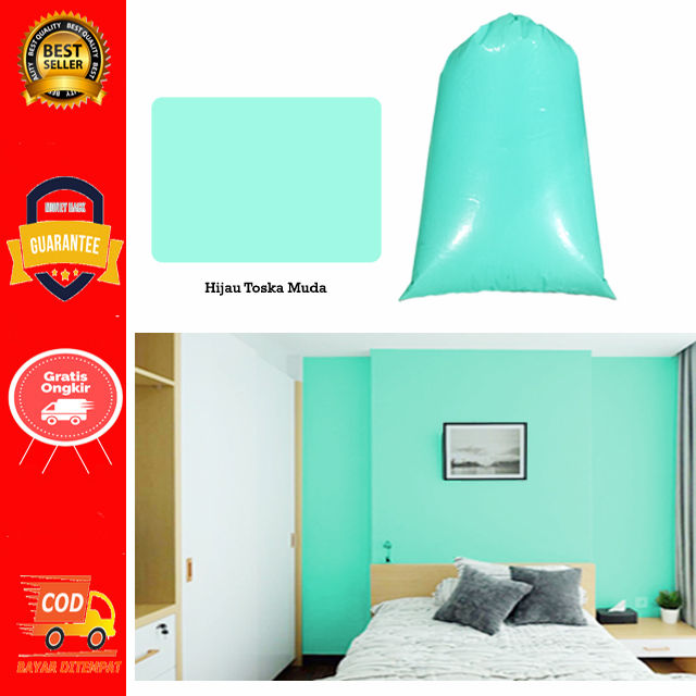 Cat Tembok Warna Hijau Tosca Muda | Lazada Indonesia