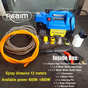 REAIM Alat steam cuci motor 350Bar mobil Jet Cleaner mesin cuci mobil tekanan tinggi pressure washer