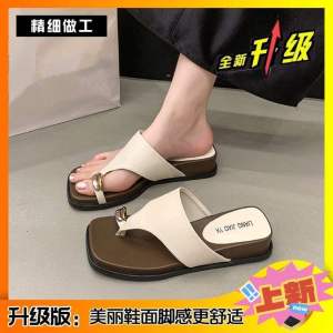 [Free Shipping] Thick-Soled Height-Increasing Wedge Flip-Flops For Women Summer Outdoor Wear 2026 New Model Beach Sandals