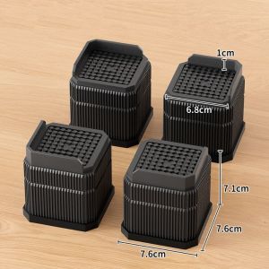 YYLINGX Công suất cao Đệm chân đồ nội thất Hình vuông Không trượt Bộ nâng giường Chất lượng cao Tròn Máy nâng giường Chân ghế sofa bàn làm việc