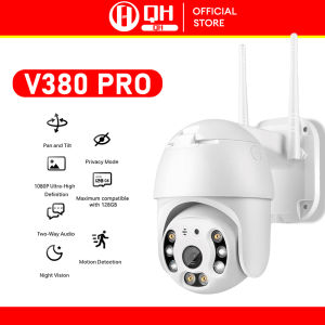 QH V380 PRO cctv camera connect cellphone outdoor wireless WiFi two-way audio IP security camera connected to mobile phone 1080p high-definition night vision IP66 waterproof high-definition dome