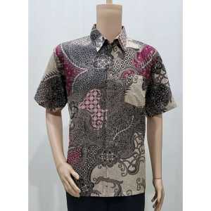 COD Set Pakaian Couple Kemeja Blus Dress Batik Sherina Merah
