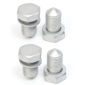 【Pphha】4Sets Car Oil Drain Screw Washer Engine Oil Pan Gearbox Screw Bolt Replaceable Accessories for Volkswagen Audi N90813202