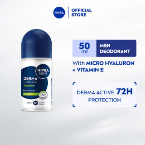 NIVEA MEN Deodorant Derma Control Sensitive Roll On 50ml / Mens Grooming (Deodoran Lelaki)