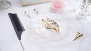 Zopeal 9 chiếc dụng cụ tết tóc vòng chia tóc ngón tay chọn tóc ngón út Lược tạo kiểu móng tay giả cổ điển với đầu lược thép nhọn dùng để tết tóc uốn tóc nối tóc hóa trang Halloween (vàng bạc)