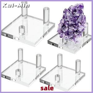 Kui-Min Acrylic Display Stand Holder Suport Shelf Base For Minerals Rock Specimens Geode Stones Jewelry Small Collectibles Display Rack