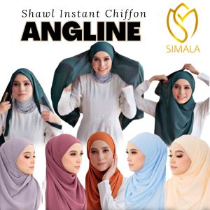 Shawl INSTANT Angline Heavy Chiffon Bertali Ikat MUSLIMAH HIJAB DOMAIN STORE