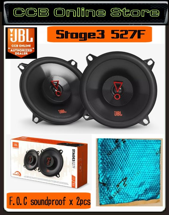 JBL Stage3 527F 5.25 Inch 2-way Coaxial Car Speaker 40Wrms, 200W Peak ...