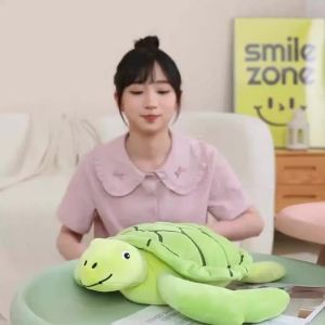 FCJOJO CASTLE 30/45/60/80cm Lovely Tortoise Plush Toy Kawaii Stuffed Soft Sea Turtle Pillow Animal Doll Sofa Back Cushion Gifts for Children Girl