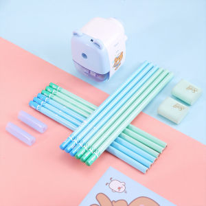 Stationery set 4 in 1 Deli rautan pensil 12pcs pensil 2 penghapus dan 2 penutup pena - Perlengkapan Sekolah ATK 68896