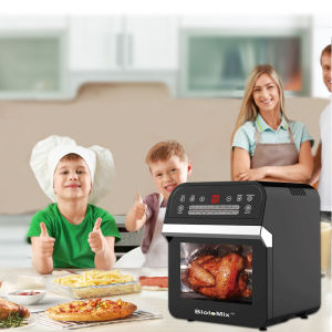 BioloMix 12L 1600W Air Fryer Oven Toaster Rotisserie and Dehydrator With LED Digital Touchscreen 16-in-1 Countertop Oven