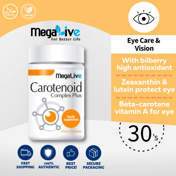 Megalive Carotenoid Complex Plus with Bilberry Extract Lutein