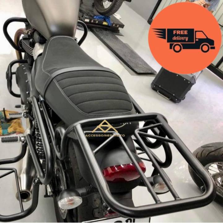 Dossier Amovible Pour Moto Bonneville T100 T120 Street Twin 900 Scrambler | Coussin PU, Installation Facile | 2016-2024