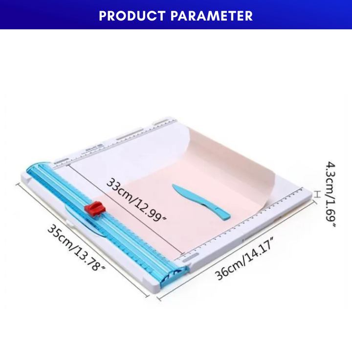 Paper Cutter Board Ruler Officom 2in1 Paper Cutter Board A4 w/ 12inch Ruler Cutting Length ...