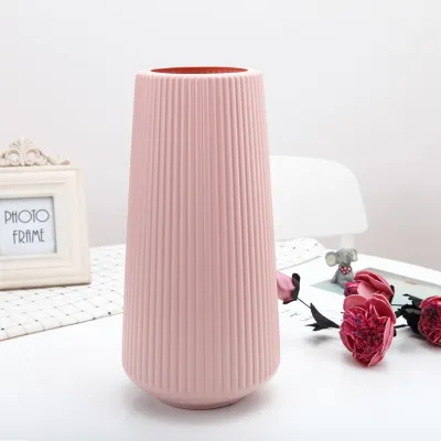 {SG} 30CM Flower Vase Plastic Vase Pot Plastic PE Vase Nordic Vase Style Flower Plant Pots