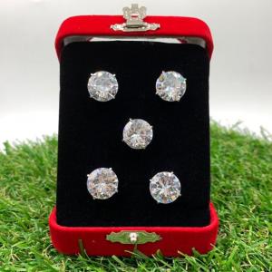 ZK Jewellery 12mm [FREE BOX] Butang Baju Melayu Nikah Batu Zircon Button Malay Muslimin Butang Baju Lelaki Kurta