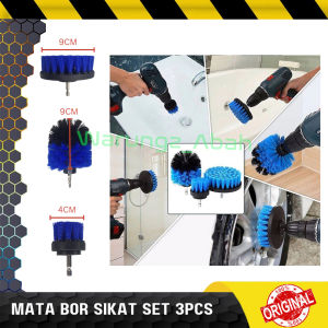 SIKAT KEPALA MATA BOR LISTRIK GOSOK POLES PEMBERSIH KARPET VELG BAN JOK MOBIL PANCI DAPUR LANTAI KERAMIK PORSELEN PORCELAIN CLOSET KLOSET DINDING KAMAR MANDI TOILET WC SOFA ELEKTRIK POWER DRILL CLEANING HEAD BRUSH CLEANER KIT MULTIFUNGSI