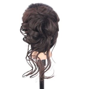 kẹp tóc nữ giả YOCKY Tóc Giả Búi Tóc Xoăn Lộn Xộn Chignon Râu Dài Phụ Kiện Tóc Nữ Tua Rua Lông Mịn Tiệc Tùng Hàng Chất Lượng Cao