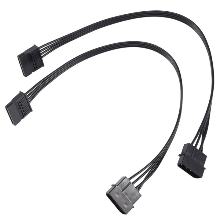 Molex IDE Pin Male to 15 Pin Female SATA Power Converter Adapter Cable  Hard Drive HDD SSD Power Extension Cable,2 Pack