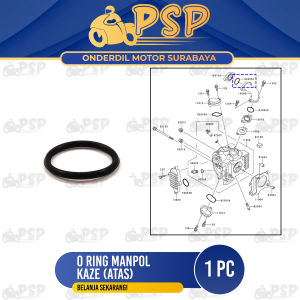 Oring Manipol Kaze Atas (Harga 1 PC) - O Ring Karet Seal Sil Siel Manipul Manifold Kawasaki Kaze R