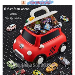 Set 30 ô tô kèm 1 ô tô cỡ lớn và bản đồ bằng chất liệu hợp kim chạy đà cho bé - Tiệm Nhà Sóc 2023