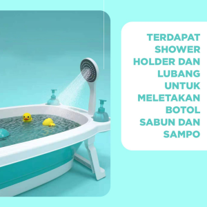 COD Bak Mandi Bayi Lipat Foldable Silicone Bathtub Folding Baby Portable Bathtub Bayi