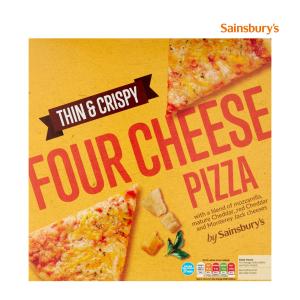 Sainsburys Thin And Crispy Four Cheese Pizza - Frozen