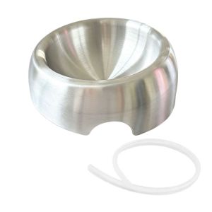 DGFDF Non-Slip Elevated Cat Bowl 304 Stainless Steel Easy to Clean Pet Feeding Dish Prevent Choking Anti-Tip Wide Cat Food Water Bowl For Cats