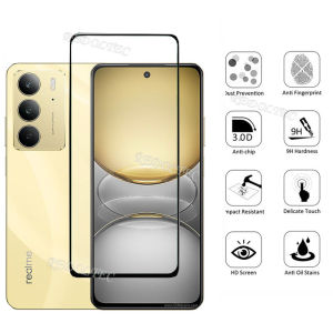 Realme C75X 2 in 1 Screen Protector+ Protector Full Cover Full Glue RealmeC75X Realme C75 X Tempered Glass Film Protection With Camera Flim Protection
