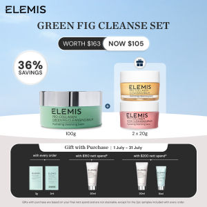 ELEMIS Pro-Collagen Green Fig Cleansing Balm 100g + Free 40g – Nourishing Balm Cleanser for Radiant Hydrated Skin
