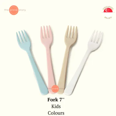 The Plate Story -4 Pcs Children Fork Set - Mixed Colours - Unbreakable and Sustainable Melamine Fork